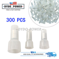 300X Closed End Crimp Cap Terminal Connector 16-14 22-18 12-10GA AWG Gauge Wire
