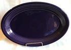 FIESTA WARE ~ PURPLE PLUM ~ 13.5" OVAL SERVING PLATTER  ~ HLC ~ USA ~