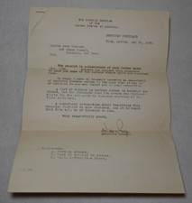 William L. Peck American Consul 1938 Riga Latvia Foreign Service Original Letter