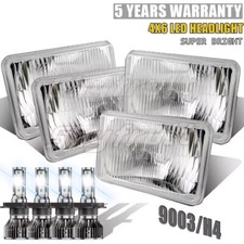 4pcs Led Headlights Hilo For Buick Skyhawk 1986-1989 Super Bright-