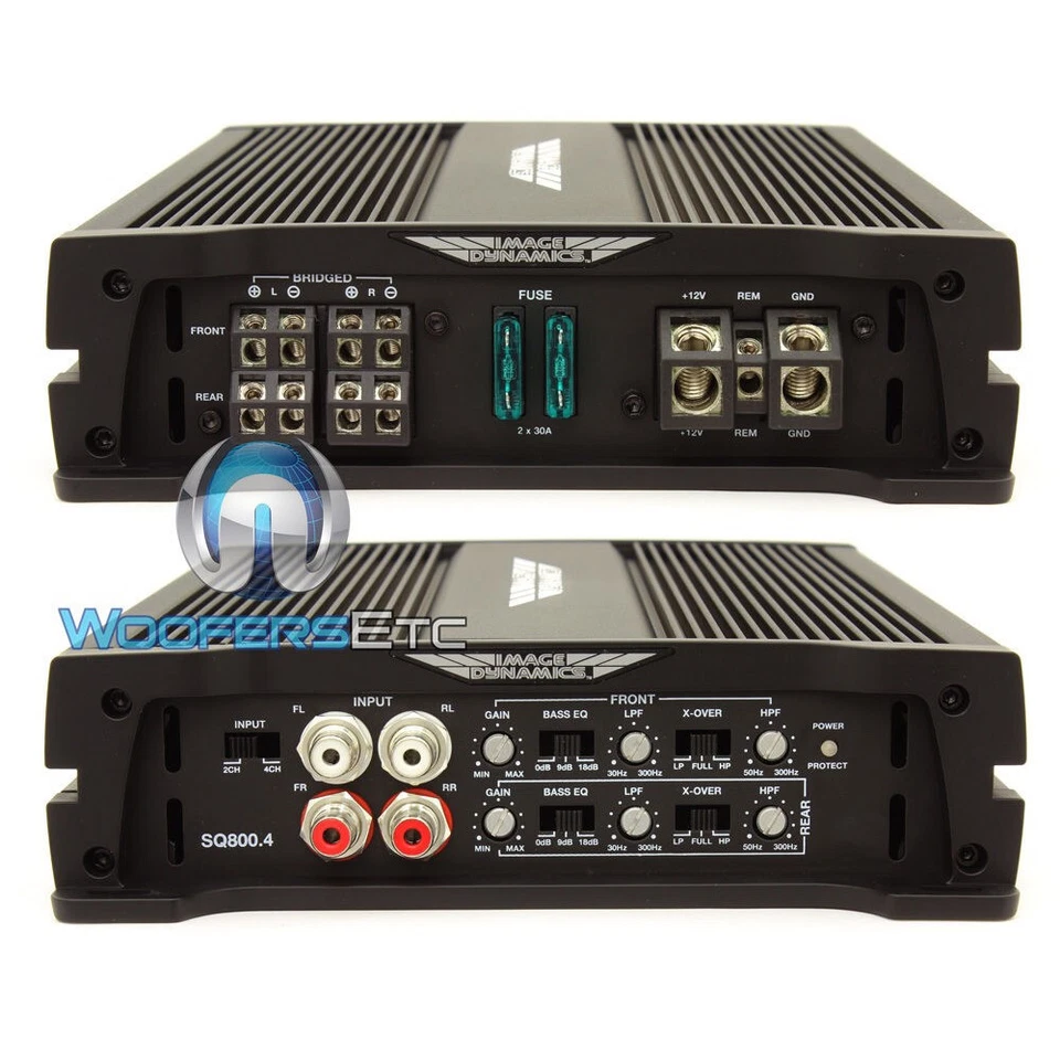 IMAGE DYNAMICS SQ800.4 SOUND QUALITY 4-CHANNEL 800W RMS SPEAKERS AMPLIFIER NEW - Image 3 of 4