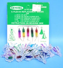 VINTAGE 24 Tulip Reflectors & Mini-Bulbs PLUS 1 Pack of 5 New Bulbs