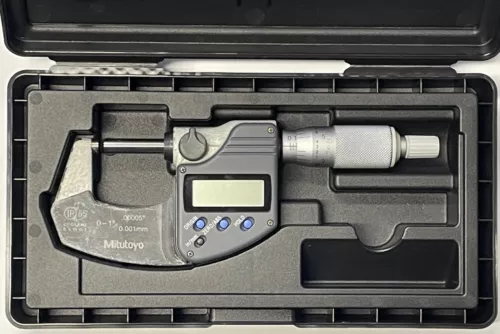 Mitutoyo 293-320 Digimatic Outside Micrometer IP65, 0-1"/0-25mm Range, .00005"