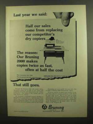 1965 Bruning 2000 Copier Ad - Half Our Sales Replacing