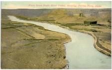 ID Postcard - Vista down Snake River Valley, Showing Perrine Ferry