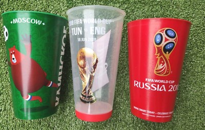 WM Russland Pint Pokale England vs Tunesien! -RAR! Budweiser, 3in1 Angebot 