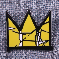 Jean-Michel Basquiat Crown Graffiti Art 1.25" Lapel Enamel Pin @ US SELLER