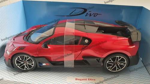 BBURAGO 1:18 Scale - Bugatti Divo - Red and Black - Diecast Model Car - Imagen 3 de 10