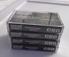 Lot of 4 Maxell Professional Industrial Communicator C60 Tapes New
