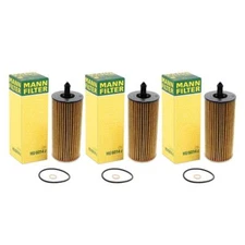 Mann Set of 3 Cartridge Engine Oil Filters Kit For BMW G01G30 F32 F33 X3 X4 Z4