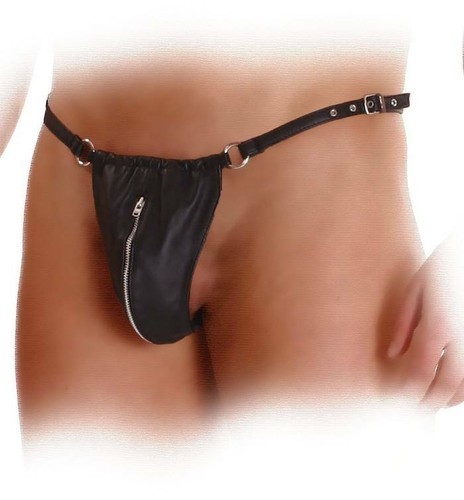 Ledapol - Ultraknapper Echt Leder Herren String mit Zip in diversen Farben - Bild 1 von 3