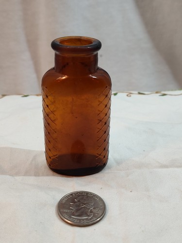 Antique Vintage Brown Apothecary Medicine or Poison Bottle - Picture 2 of 8