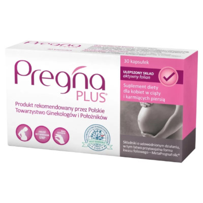 (Einheit/0,46 ) Pregna Plus Folsäure Vitamine für Schwangere Stillende 30 Kaps.
