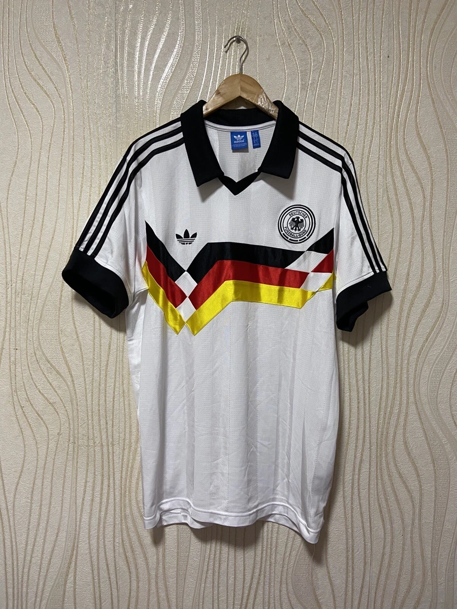 exposición victoria Asesor GERMANY 1990 HOME FOOTBALL SHIRT SOCCER JERSEY ADIDAS ORIGINALS RETRO  AJ8021 XL | eBay