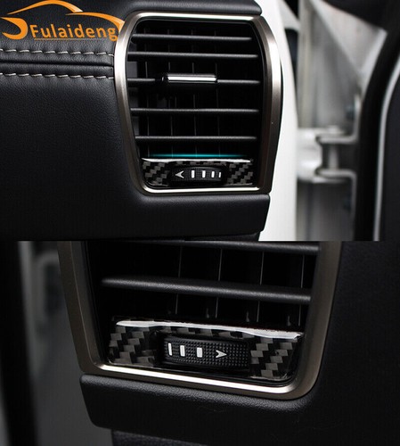 For Lexus NX200t 300h 2015-2021 Carbon ABS Instrument Dash Air Vent Outlet Trims - Picture 6 of 7