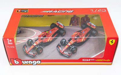 Burago 1/43 Formula Racing - Ferrari SF-24 Leclerc #16, Sainz #55  Scuderia