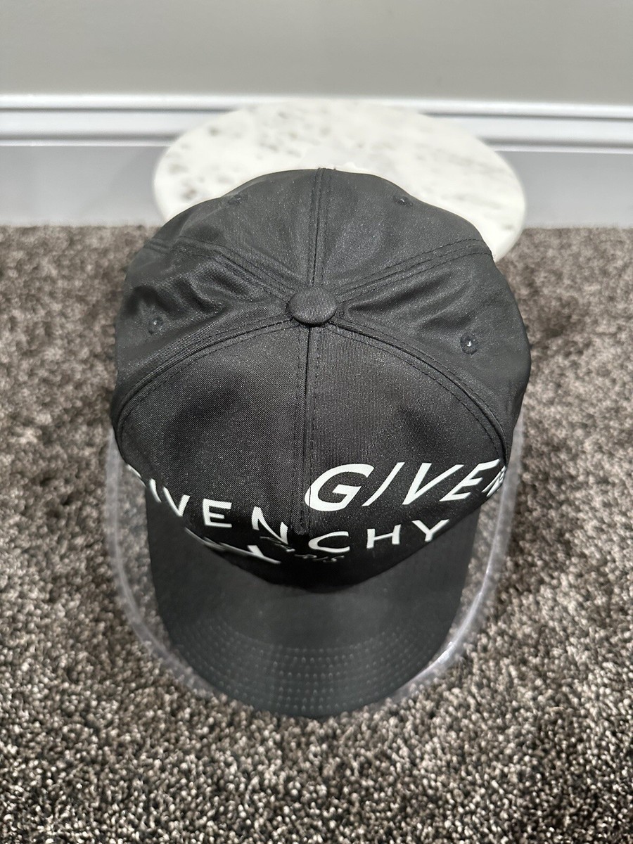 Givenchy ブラックキャップ Givenchy Black Symmetrical Logo Black Nylon Baseball Hat | eBay