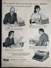 Vintage 1940s Royal Typewriter Company Print Ad thumbnail