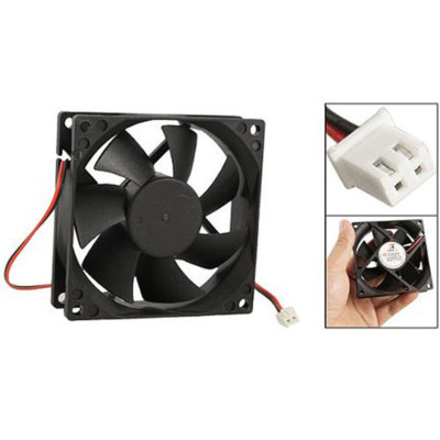 80mm DC 12V 2pin PC Computer Desktop Case CPU Cooler Cooling Fan