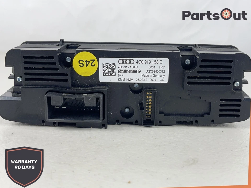 2012-2018 AUDI A6 C7 CONSOLE REAR HVAC HEATER CLIMATE CONTROL SWITCH UNIT OEM - Image 4 of 4