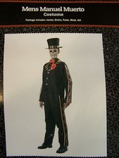 Adult Mens Manuel Muerto Day Of The Dead Complete Costume Sz Sz L 42-44 New