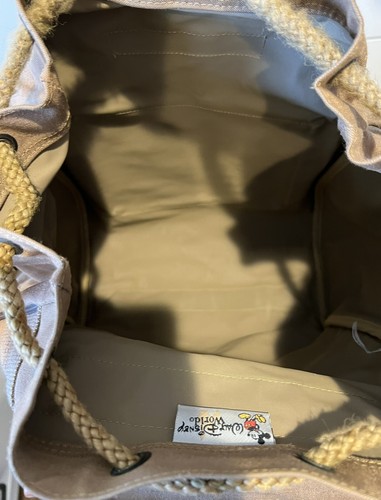 Walt Disney World Magic Kingdom Adventureland Large Khaki Canvas Backpack - Picture 14 of 15