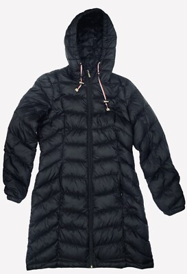 Tommy Hilfiger Women's Duck Down Puffer Black Coat Size XS Packable Mid  Length￼
