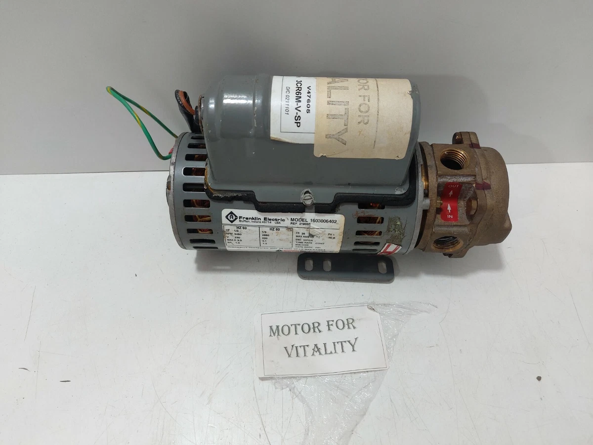 Franklin Electric 1603006402 Motor for Vitality / Burks Pump 3CR6M  