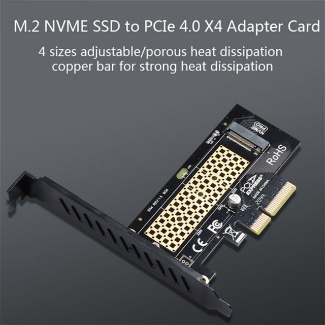 M.2 NVME SSD zu PCIe 4.0 x4 Adapterkarte mit Kupferkühlung Beste Kühlkörper