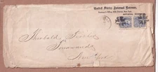 Scott# 114 Pair ca1870 BUFFALO NY United States Internal Revenue Service Imprint