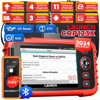 LAUNCH CRP123X PRO OBD2 Scanner SRS ABS Code Reader Car Diagnostic Service Tool