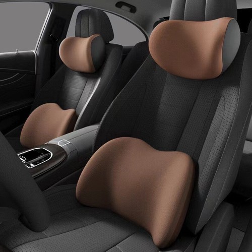 2pcs Memory Foam Car Neck Pillow & Lumbar Support Set For Driver And Passenger - Foto 10 di 17