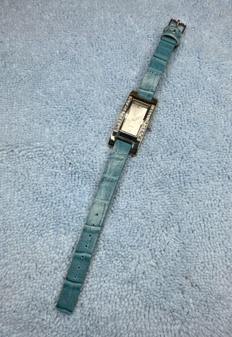 Women's Watch Silver Toned Rectangular Sparkling … - image 3