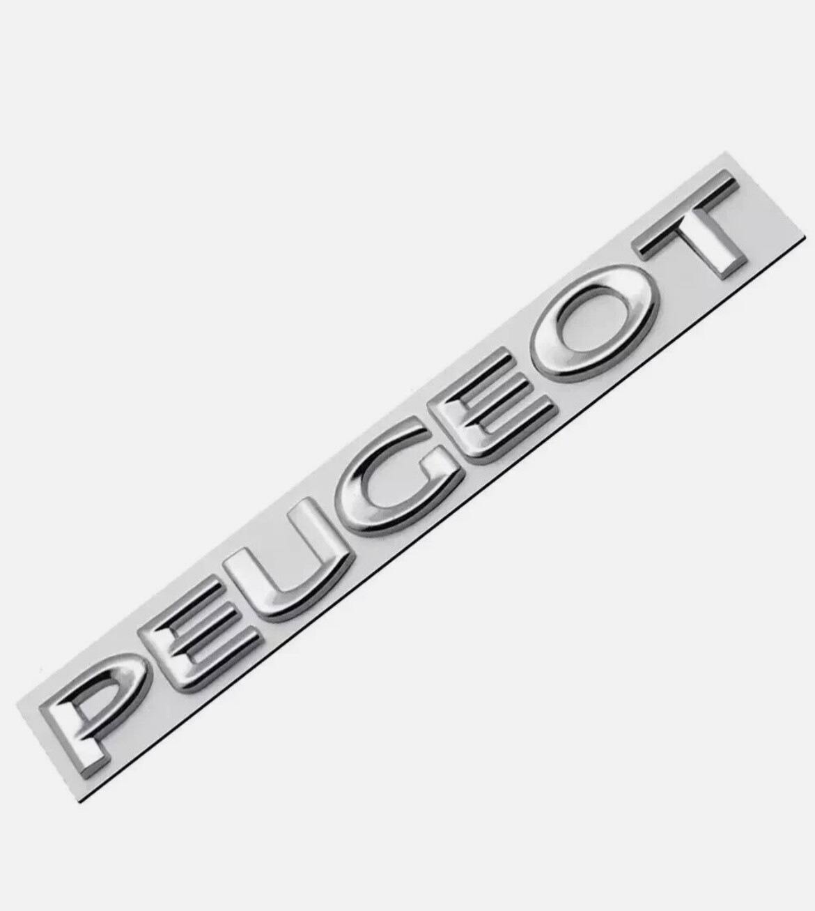 Logo Emblème Peugeot en Métal Argenté pour Remplacer un Insigne Volé ou Usé