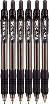 Profile Retractable Ballpoint Pens, 1.4Mm, Bold Point, 6-Count (Black)