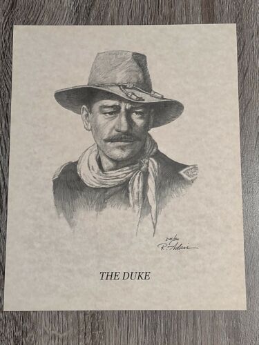Vtg 1969 John Wayne Movie Scene Print Ron Adair RARE! ART SIGNED #ed 344/500 - Picture 2 of 5