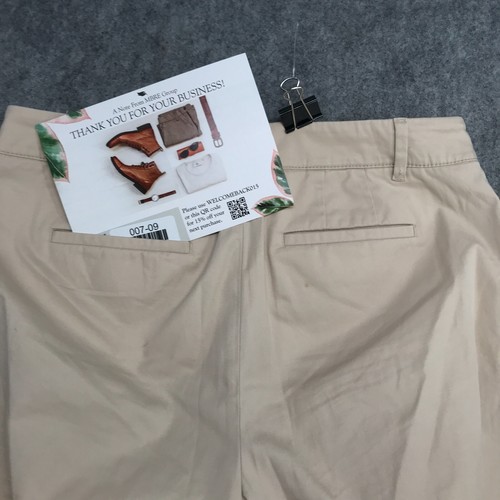 Talbots Pants Womens Size 4 Tan Perfect Crop Mid Rise Stretch Tapered Relaxed - Picture 10 of 13