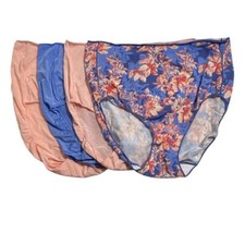 Jockey Set of 4 No Panty Line Promise Full Briefs Size 5 A653939 Iris Blue