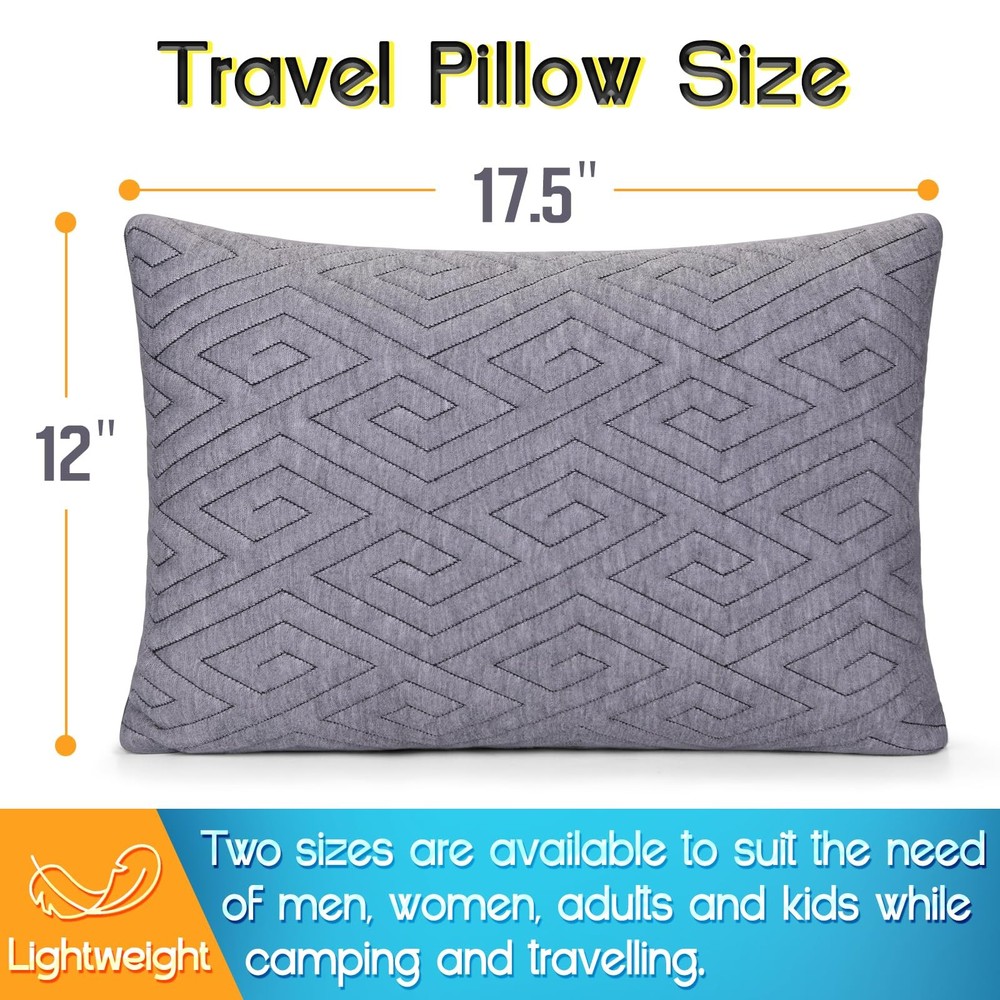 Memory Foam Travel Pillow for Camping & Sleeping - Compact & Breathable