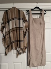 Excellent Old Navy Tank Dress & Matching Shawl  Comfortable Stretch Size L Women