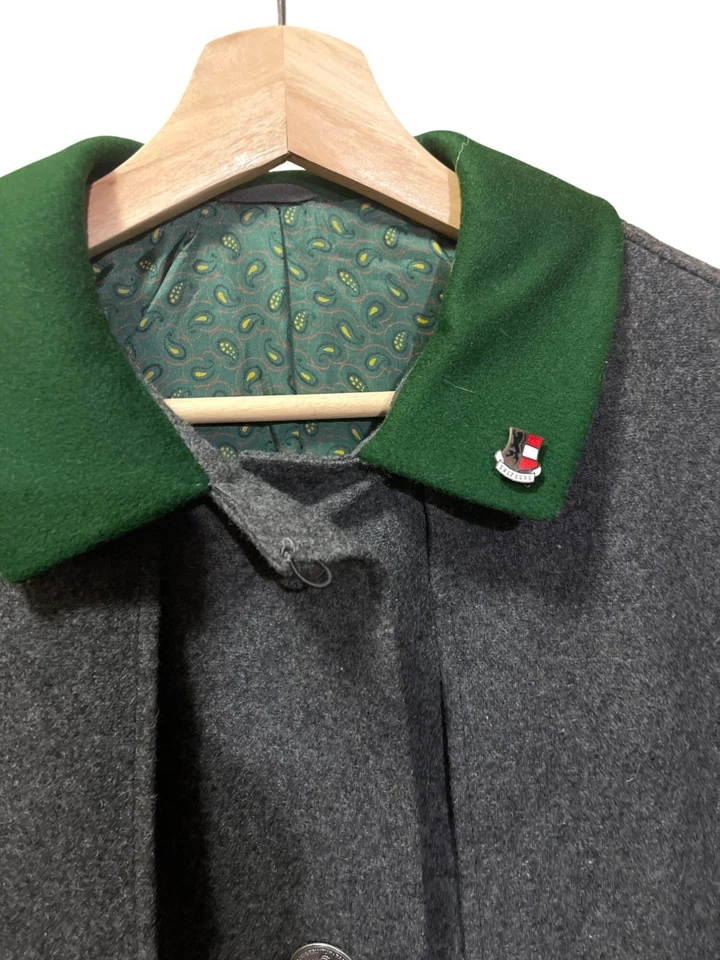 Vintage Loden Wool inverness Cape Coat Women's Size M Gray Austrian Tyrol Jacket - Image 2 of 4