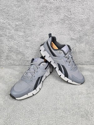 Reebok Verse Run Mens Size 12 Gray Black Running Shoes Sneakers Wavy Zig Zag