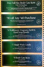 Bath & Body Works Coupons LOT