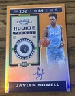 2019-20 Panini Contenders Optic #136 Jaylen Nowell Rookie Auto Orange #/25