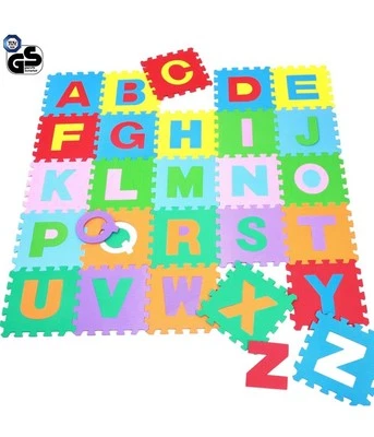 TRADE SHOP TRAESIO Tappeto Puzzle Per Bambini Set 36 Pezzi Gioco Tappetino Lettere Alfabeto Gomma