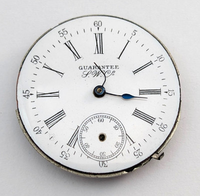 Vintage GUARANTEE S.W. Co 975325 Men's 34mm Pocket Watch Movement PARTS REPAIR
