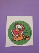vintage 80's Garfield watermelon matte small scratch n sniff sticker
