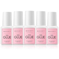 Makartt Super Strong Nail Glue for Press on Nails: 0.23 Fl Oz Pack of 5