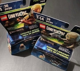 LEGO Dimensions Lord of the Rings 71218 Gollum & 71219 Gimli Sets. New Lot Of 2