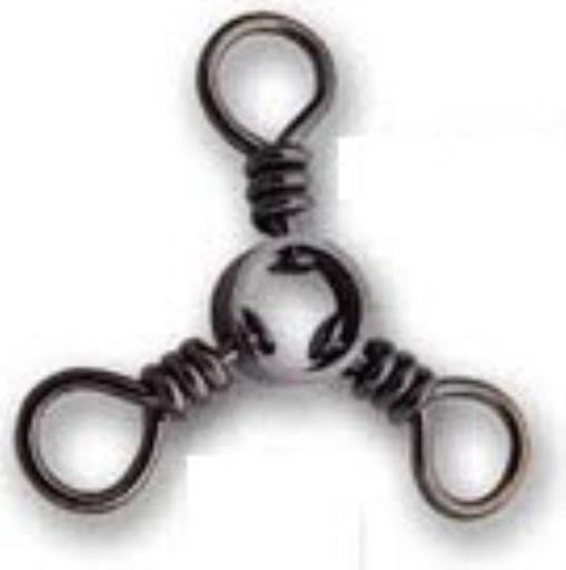 Tsunami T3WS-1-10 Three Way Swivel 100Lb. Test Black Finish Size 1 10CT